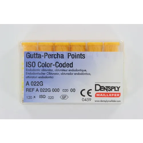 MAILLEFER GUTTA PERCHA POINTS .02 NR.20 GEEL (120st)