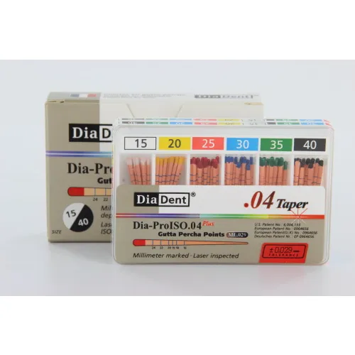 DIADENT GUTTA PERCHA POINTS .04 ASSORTED NR.15-40 (60st)