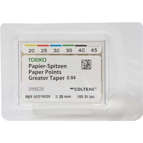 ROEKO PAPERPOINTS GREATER TAPER .04 ASSORTED 20-45 (100st)