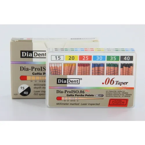 DIADENT GUTTA PERCHA POINTS .06 ASSORTED NR.15-40 (60st)