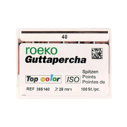 ROEKO GUTTA PERCHA POINTS TOP-COLOR NR.40 ROOD (100st)