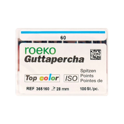 ROEKO GUTTA PERCHA POINTS TOP-COLOR NR.60 BLAUW (100st)