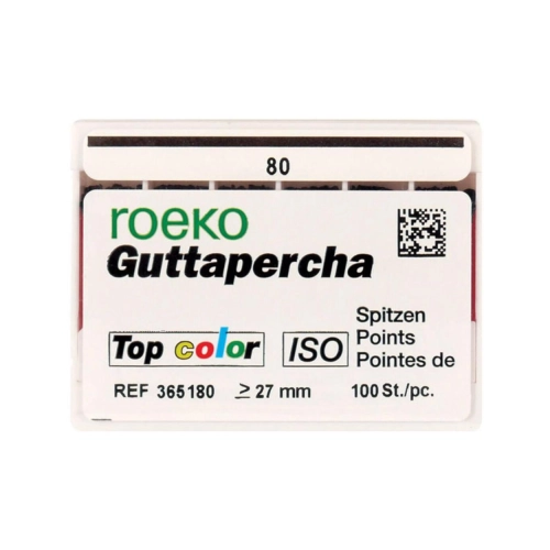 ROEKO GUTTA PERCHA POINTS TOP-COLOR NR.80 ZWART (100st)