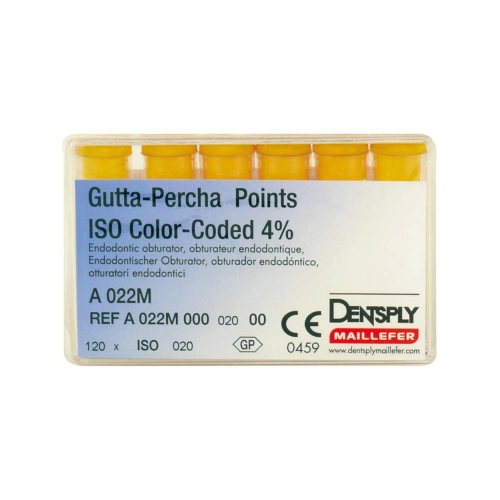 MAILLEFER GUTTA PERCHA POINTS .04 NR.20 GEEL (120st)