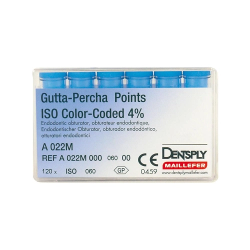 MAILLEFER GUTTA PERCHA POINTS .04 NR.60 BLAUW (120st)
