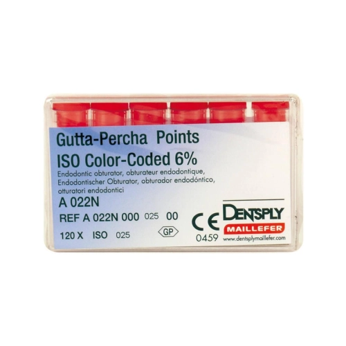 MAILLEFER GUTTA PERCHA POINTS .06 NR.25 ROOD (120st)