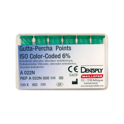 MAILLEFER GUTTA PERCHA POINTS .06 NR.35 GROEN (120st)