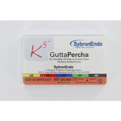 KERR ENDO K3 GUTTA PERCHA POINTS .06 ASSORTED NR.20-40 (50st)