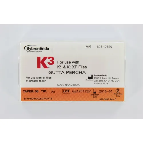 KERR ENDO K3 GUTTA PERCHA POINTS .06 NR.20 (50st)