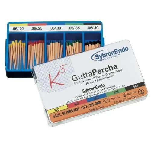 KERR ENDO ANALYTIC AUTOFIT GREATER TAPER GUTTA PERCHA POINTS .12L (50st)