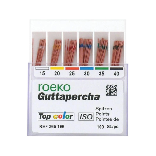 ROEKO GUTTA PERCHA POINTS TOP-COLOR ASSORTED NR.15-40 (100st)