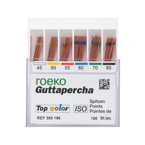 ROEKO GUTTA PERCHA POINTS TOP-COLOR ASSORTED NR.45-80 (100st)