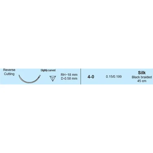 MANI SUTURES NR.3 RH18 5-0 HECHTDRAAD SNIJDENDE NAALD 45cm (12st)