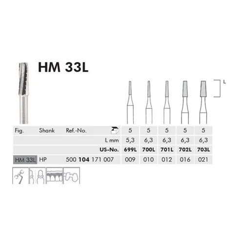 MEISINGER HP CARBIDE 33L012 (5st)
