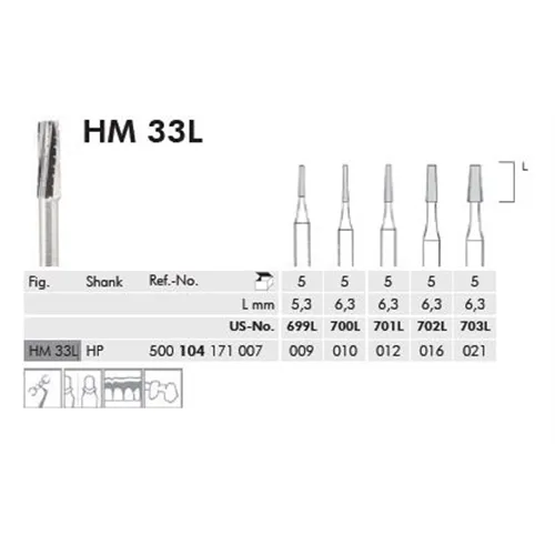 MEISINGER HP CARBIDE 33L010 (5st)