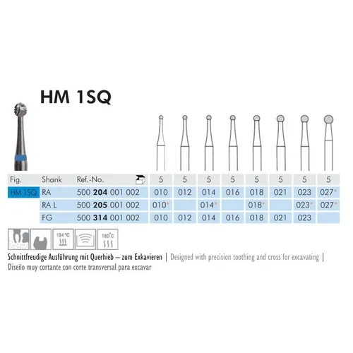 MEISINGER RA CARBIDE ROND 1SQ010 (5st)