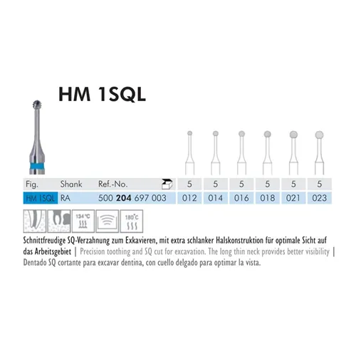 MEISINGER RA CARBIDE ROND 1SQL023 (5st)