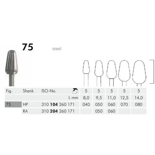 MEISINGER HP STAAL FRAIS 75/040 (5st)
