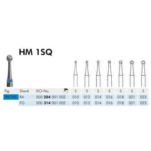 MEISINGER FG CARBIDE HM1SQ016 ROND (5st)
