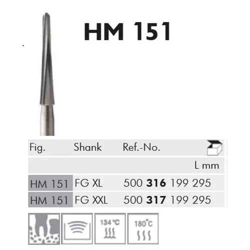 MEISINGER FG-XXL CARBIDE KNOCHEN FRAIS 151/016 (2st)