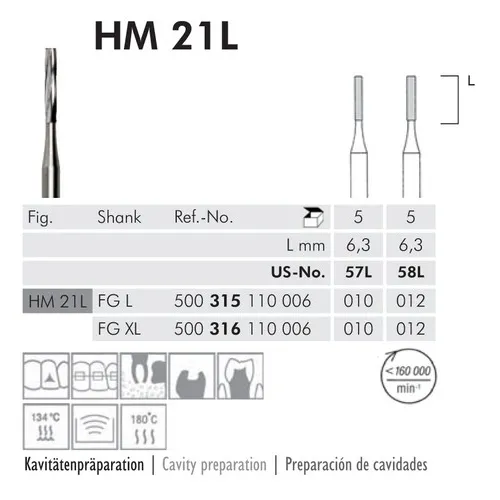 MEISINGER FG-L CARBIDE 21L012 (5st)