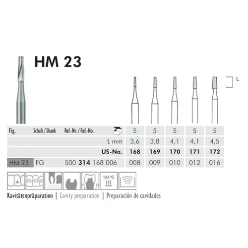MEISINGER FG CARBIDE BOOR HM23/012 (5st)