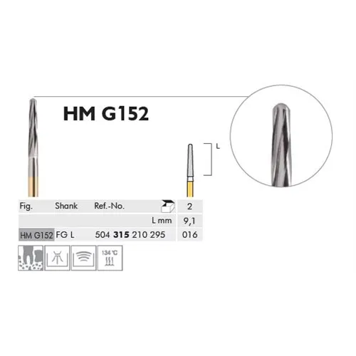 MEISINGER FG-L CARBIDE BONE FRAIS G152/016 (2st)