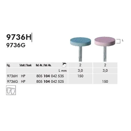 MEISINGER LUSTER CERAMIC WHEEL HP MEDIUM ROZE 9736G/150 (2st)