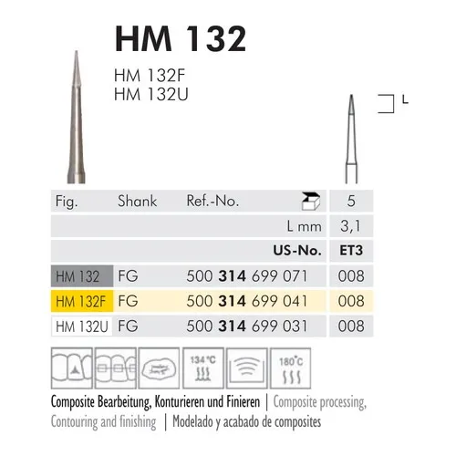 MEISINGER FG CTF-CARBIDE FINIEREN 132/008 (5st)