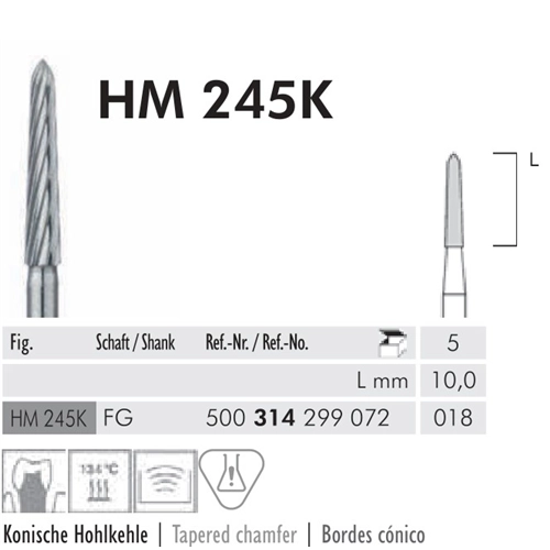 MEISINGER FG CARBIDE FINEER TORPEDO BOOR 2445018 (5st)