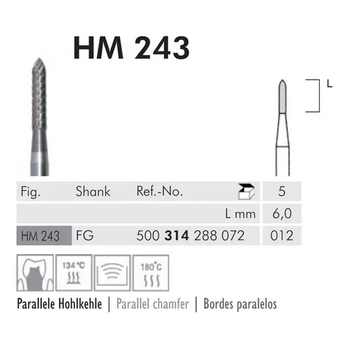 MEISINGER FG CTF-CARBIDE FINIEREN 243/012 (5st)