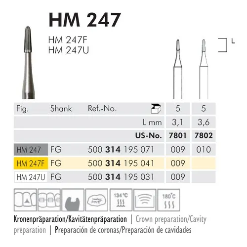MEISINGER FG CTF-CARBIDE FINIEREN 247/010 (5st)