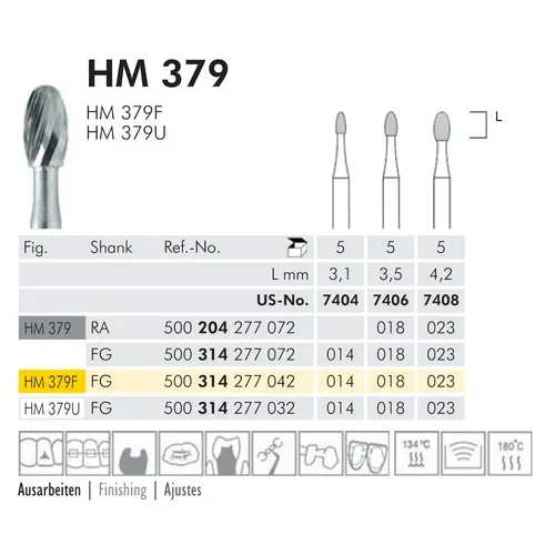 MEISINGER FG CTF-CARBIDE FINIEREN 379F023 (5st)
