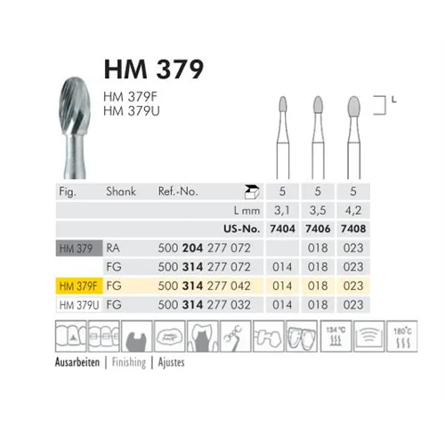 MEISINGER FG CTF-CARBIDE FINIEREN 379F/014 (5st)