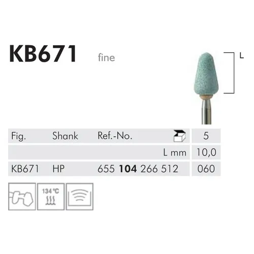 MEISINGER HP KERAMISCHE SLIJPKOP KB671 (5st)