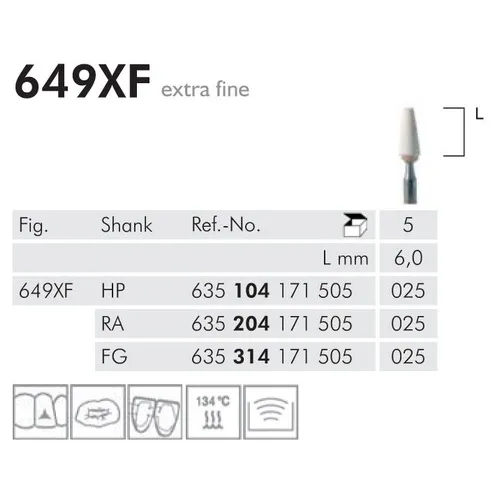 MEISINGER HP KERAMISCHE SLIJPKOP 649XF (5st)