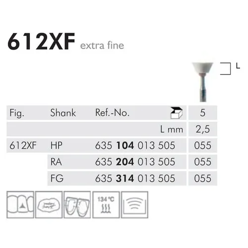 MEISINGER HP KERAMISCHE SLIJPKOP 612XF (5st)