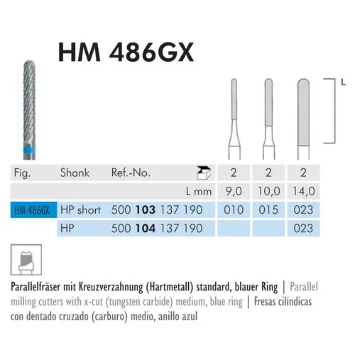 MEISINGER HP CARBIDE MINI-FRAIS 486GX023 (2st)