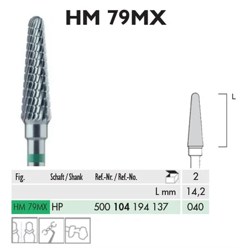 MEISINGER HP CARBIDE FRAIS H79MX/040 (2st)