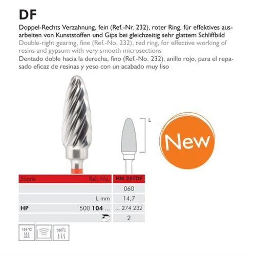 MEISINGER HP CARBIDE FRAIS 251DF060 (2st)