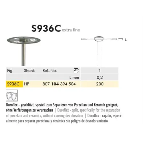 MEISINGER SEPARATIESCHIJF VOOR PORSELEIN EN KERAMIEK S936C/200