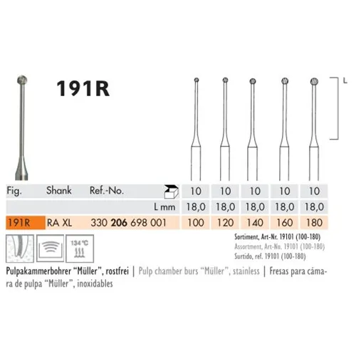 MEISINGER RA-XL WORTELKANAALBOREN 191R140 (10st)