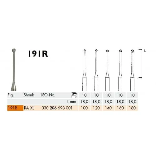MEISINGER RA-XL WORTELKANAALBOREN 191R120 (10st)