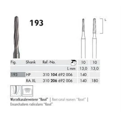 MEISINGER HP WORTELKANAAL REAMERS 193/140 (10st)
