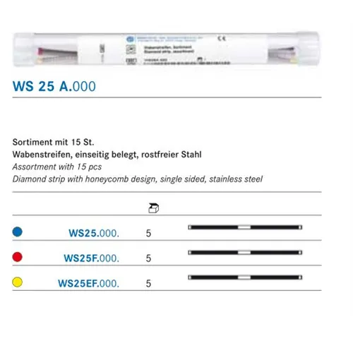 KOMET SCHUURSTRIP DIAMANT ASSORTIMENT NR.WS-25A (15st)