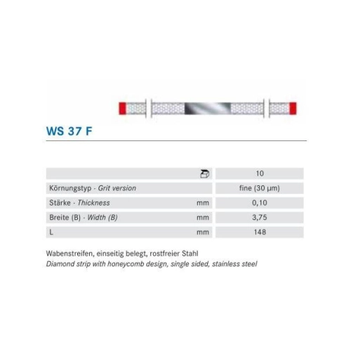 KOMET SCHUURSTRIP DIAMANT FIJN ROOD NR.WS-37F (10st)