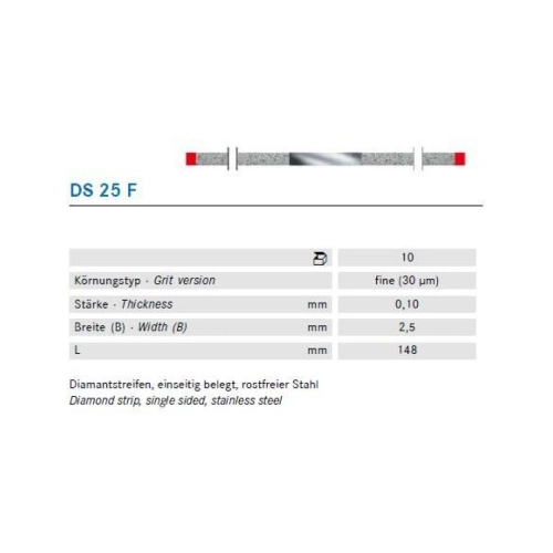KOMET SCHUURSTRIP DIAMANT EXTRA-FIJN ROOD NR.DS-25F (10st)