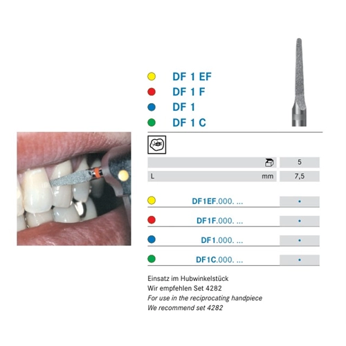 KOMET DIAMANT RECIPROCERENDE VIJL BLAUW DF 1 (5st)