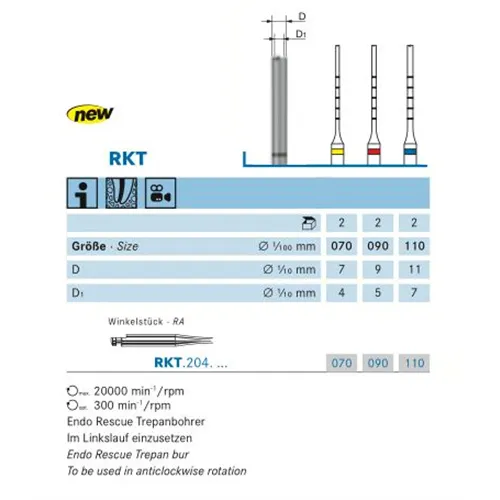 KOMET ENDO RESCUE TREPAANBOOR RA RKT204/090 (2st)
