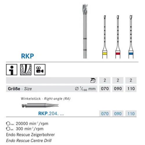 KOMET ENDO RESCUE CENTRISCHE BOOR RA RKP204/090 (2st)